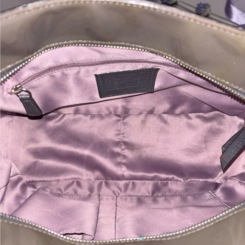 Coach 2FER Bundle Patent Leather Tote & Wallet in Dark Grey - Picture 11 of 13